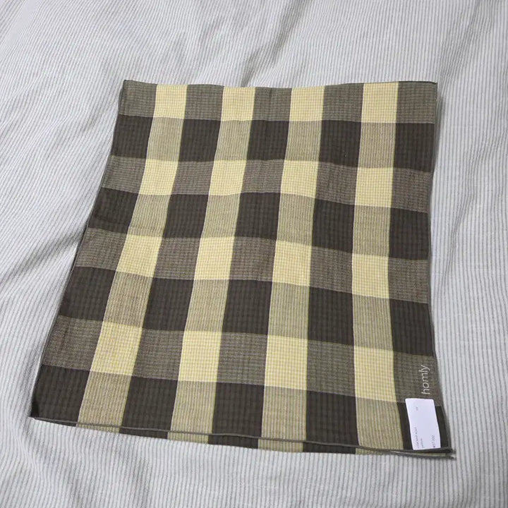 [BUNJANG] Homely Check Scarf Yellow / 홈리 체크 스카프 옐로우 / 목도리 머플러