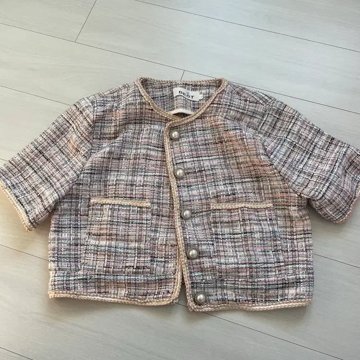 [BUNJANG] Tweed Jacket XS / 반팔 트위드 자켓 xs