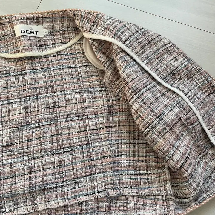 [BUNJANG] Tweed Jacket XS / 반팔 트위드 자켓 xs