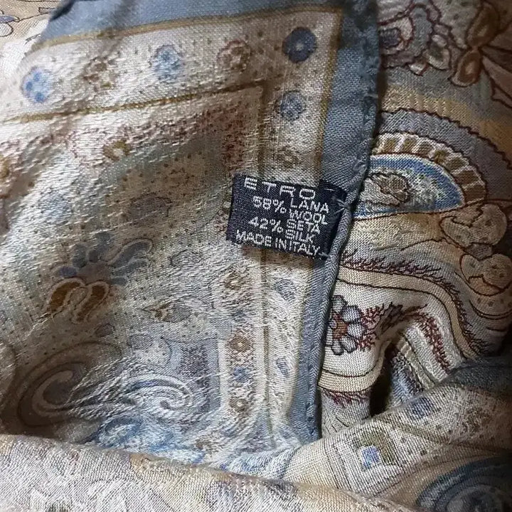 [BUNJANG] Etro Wool Silk Paisley Shawl Scarf / 에트로  울 실크 숄 스카프