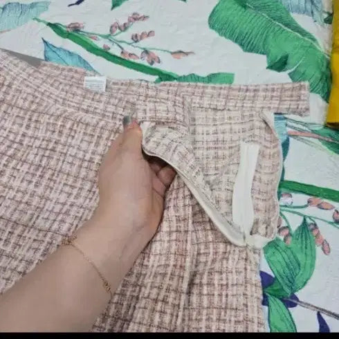 [SOLD OUT] 새옷! 트위드 치마바지 XL사이즈 (핑크)