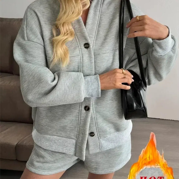 [BUNJANG] Gray Training Suit Set (Size 66) / 여성용 회색 트레이닝복 세트 사이즈 66(사은품포함)