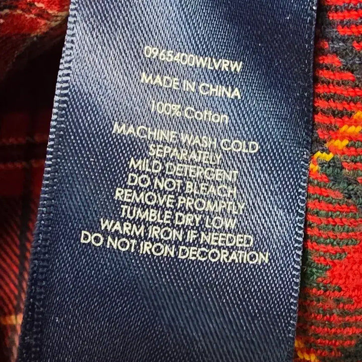 [BUNJANG] Ralph Lauren Red Check Elbow Patch Shirt / 랄프로렌 레드 체크 셔츠 엘보우 패치