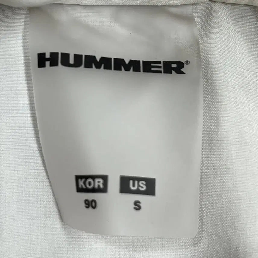[BUNJANG] HUMMER Windbreaker Jacket White S / HUMMER 후드 바람막이 자켓 화이트 S(90)