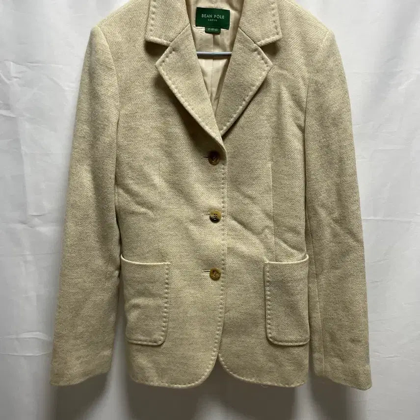 [BUNJANG] Beanpole Women's Ivory Jacket Size S-M / 빈폴 여성 아이보리 자켓 85-95-165