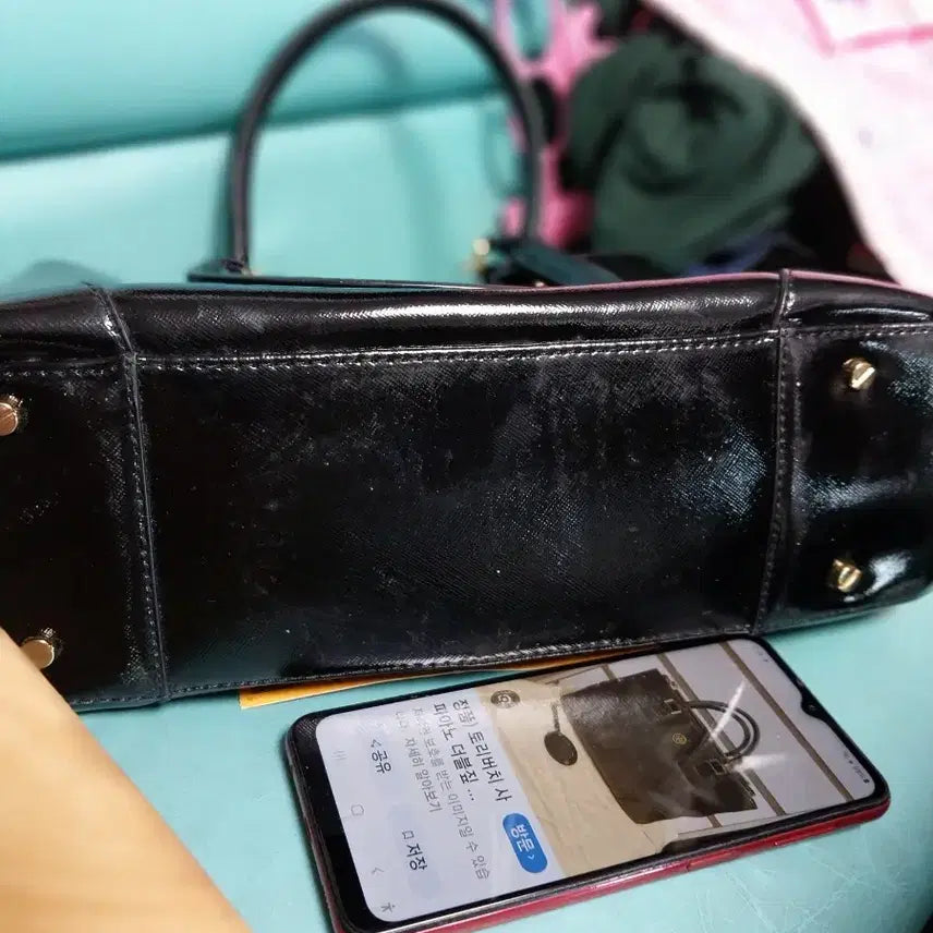 [BUNJANG] Tory Burch Patent Leather Shoulder Bag / 토리버치 블랙 페이턴트 가방