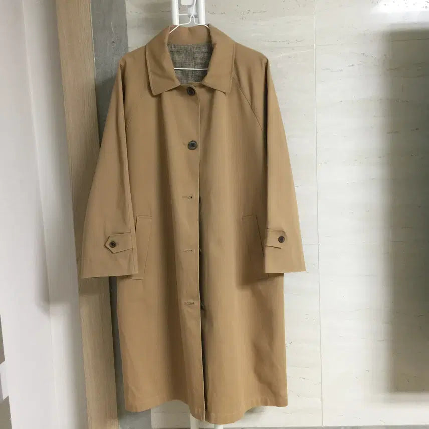 [BUNJANG] Studio Tomboy Reversible Trench Coat - Beige / 스튜디오톰보이 리버시블 트렌치코트 free