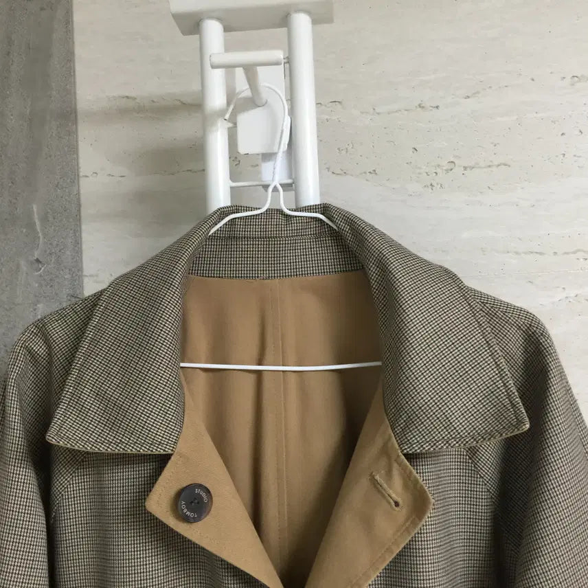 [BUNJANG] Studio Tomboy Reversible Trench Coat - Beige / 스튜디오톰보이 리버시블 트렌치코트 free