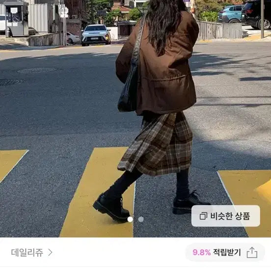 [BUNJANG] Daily Jyu Check Pleated Midi Skirt / 데일리쥬 체크 플리츠 미디 스커트(새상품/현재품절제품)