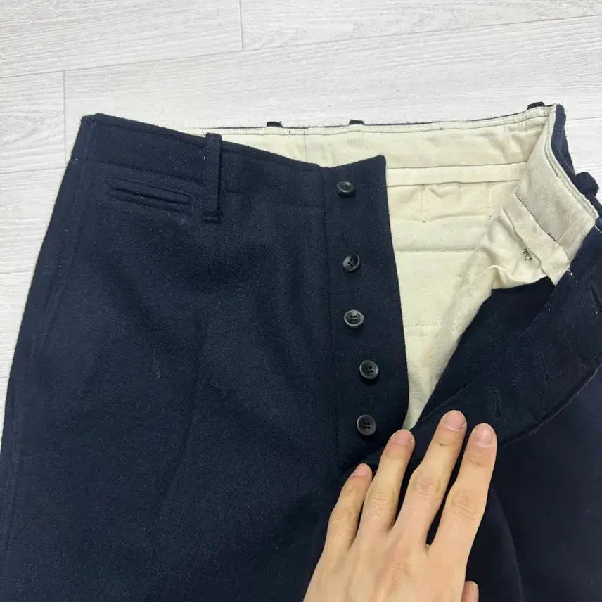 [BUNJANG] Document Melton Wool Pants (Waist 30-32) / 도큐먼트 멜튼울 팬츠 (허리 30~32)