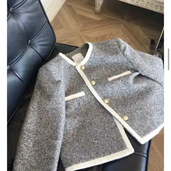[BUNJANG] Be:har Grey Tweed Jacket / 베하르 그레이 트위드 자켓