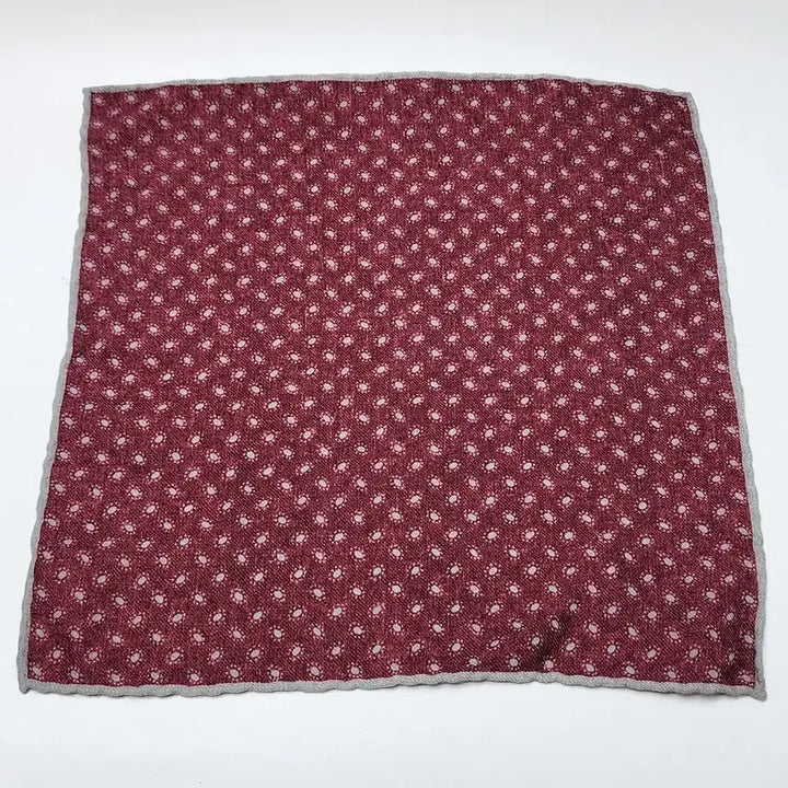 [BUNJANG] Brunello Dot Pattern Handkerchief / 브루넬로 와인색 도트패턴 행커치프