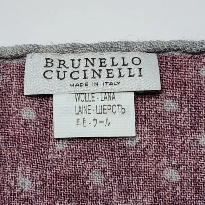 [BUNJANG] Brunello Dot Pattern Handkerchief / 브루넬로 와인색 도트패턴 행커치프