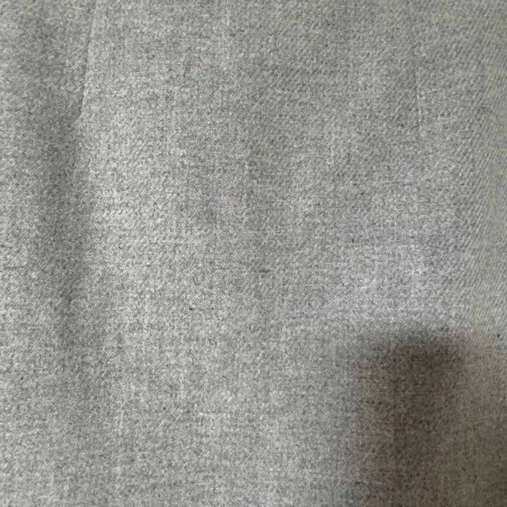 [BUNJANG] Gray Leather Touch Midi Skirt / (새상품) 그레이 울터치 가죽스트리밍 스커트 M