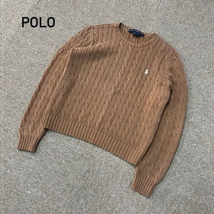 [BUNJANG] Polo Ralph Lauren Cable Knit Sweater / [L] 폴로 랄프로렌 꽈배기 니트