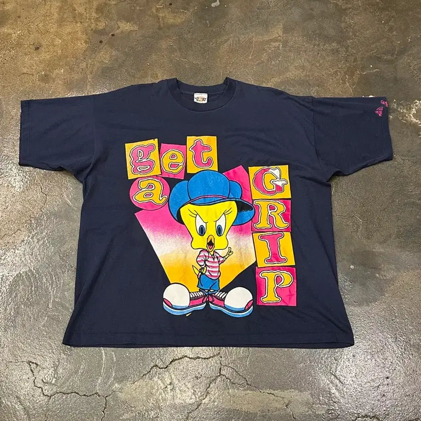 [BUNJANG] Looney Tunes Tweety T-shirt 3XL / 90s 50/50 made in USA 루니툰 트위티 반팔티 3XL