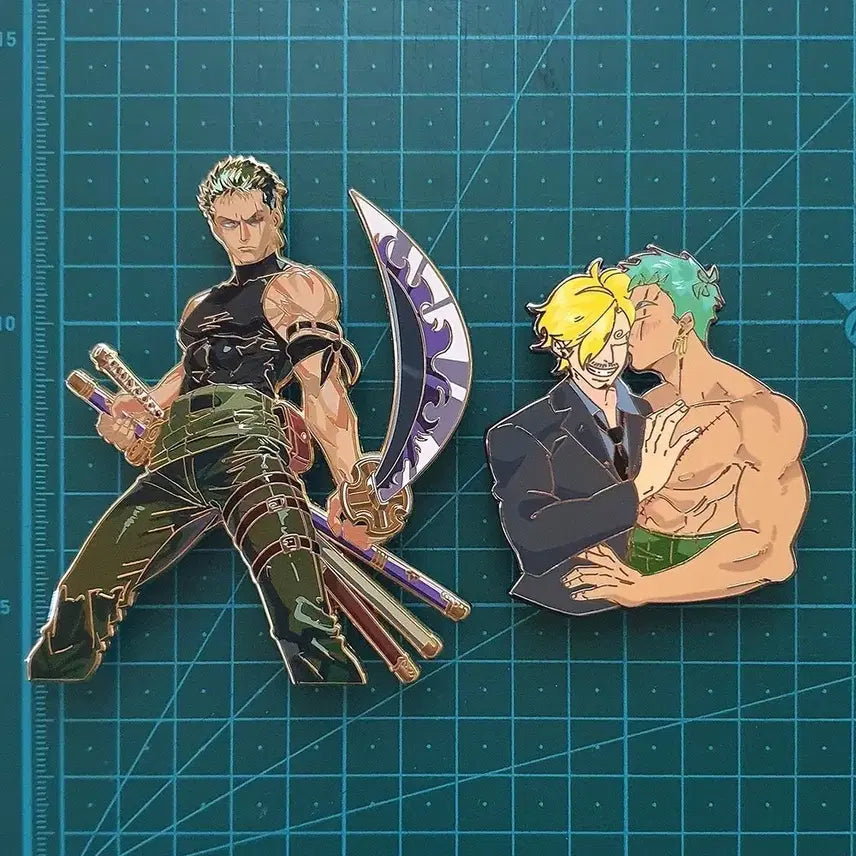 [BUNJANG] One Piece Zoro &amp; Sanji Badges / 원피스 조로산 조로 상디 뱃지