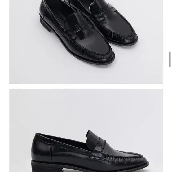 [BUNJANG] PVCS Round Toe Penny Loafers Black 255mm / PVCS 라운드 토 페니 로퍼 블랙 255(발볼최대넓힘)