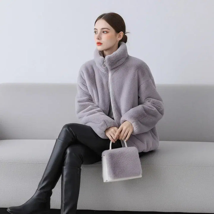 [BUNJANG] Sellys Eco Fur Jacket / [새상품급]*꽃샘추위엔*셀리스Sellys 에코퍼 페이크 퍼 자켓