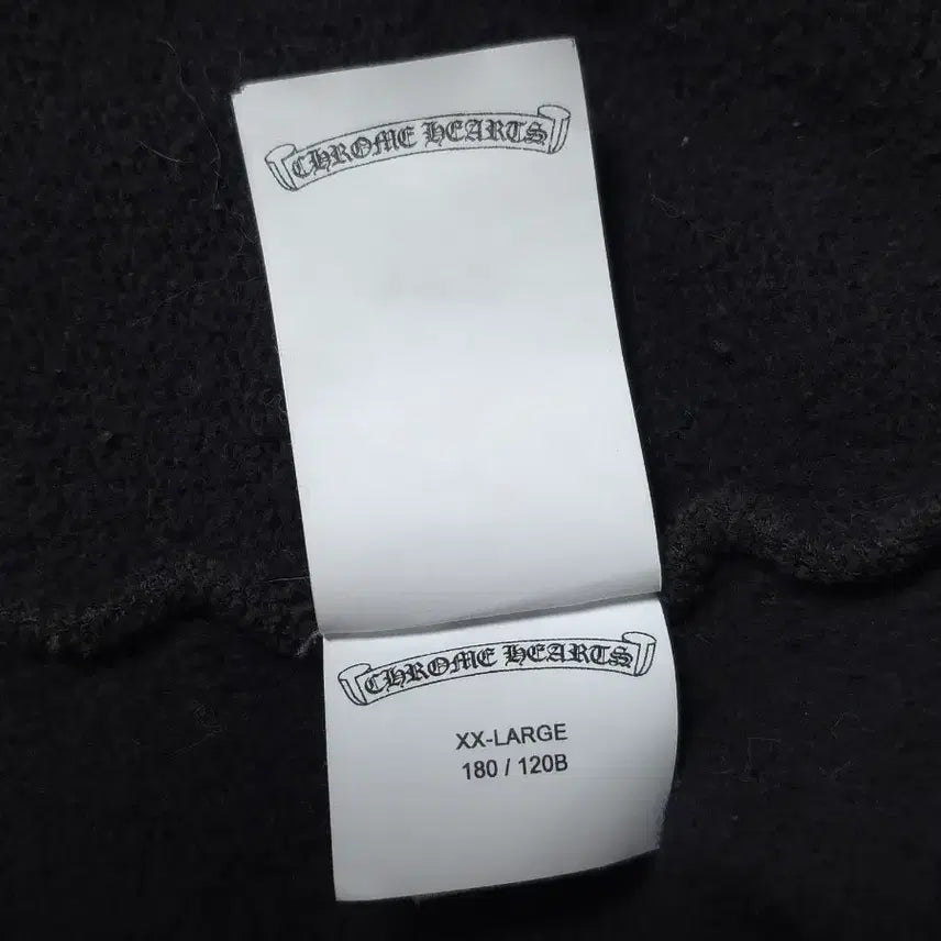 [BUNJANG] Chrome Hearts Leather Patch Paper Jam Hoodie Black / [XXL] 크롬하츠 레더패치 페이퍼잼 후드 블랙