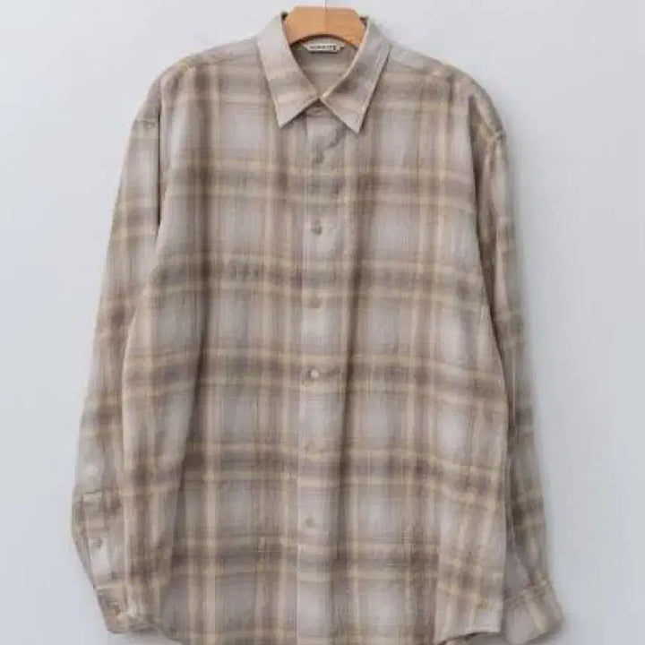 [BUNJANG] Auralee Airy Wool Check Shirt / [4] 오라리 에어리울 체크셔츠