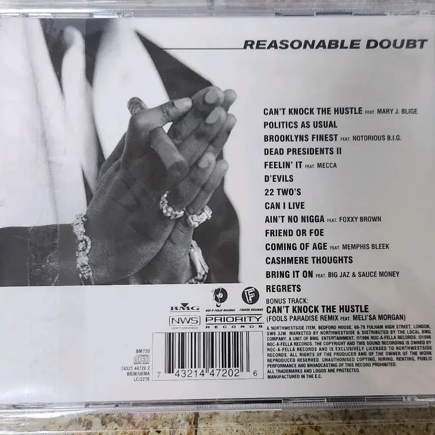 [BUNJANG] Jay-Z Reasonable Doubt Album / Jay-Z - Reasonable Doubt (수입반)