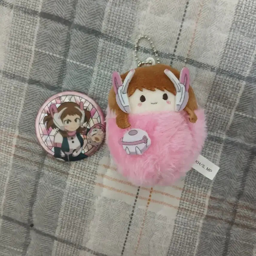 [BUNJANG] My Hero Academia Uraraka Doll Badge / 나의 히어로 아카데미아 굿즈 우라라카(인형, 뱃지)