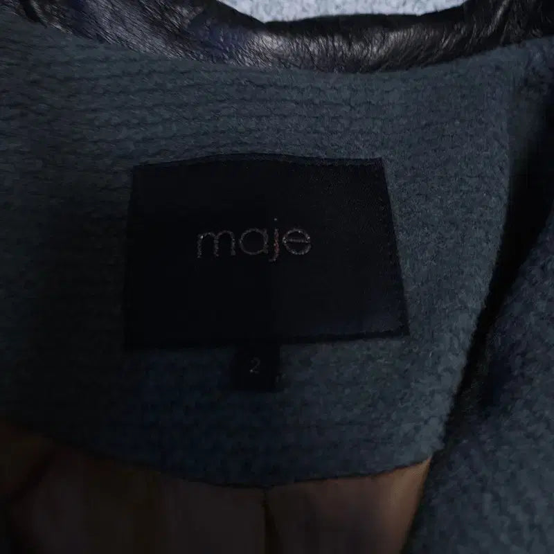 [BUNJANG] Maje Leather Coat Jacket / [2] 마쥬 양가죽 코트 자켓