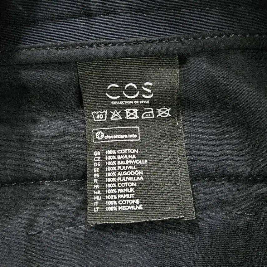 [SOLD OUT] 코스 네이비컬러 남성 허리 32 9부 슬랙스 면바지