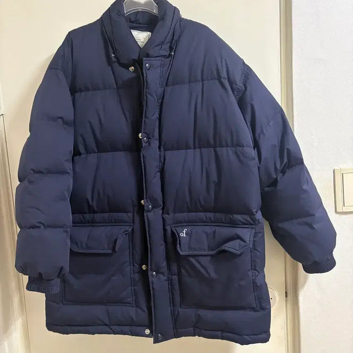 [BUNJANG] Overdue Flare Navy Duck Down Jacket / 오버듀플레어 네이비 덕다운 패딩