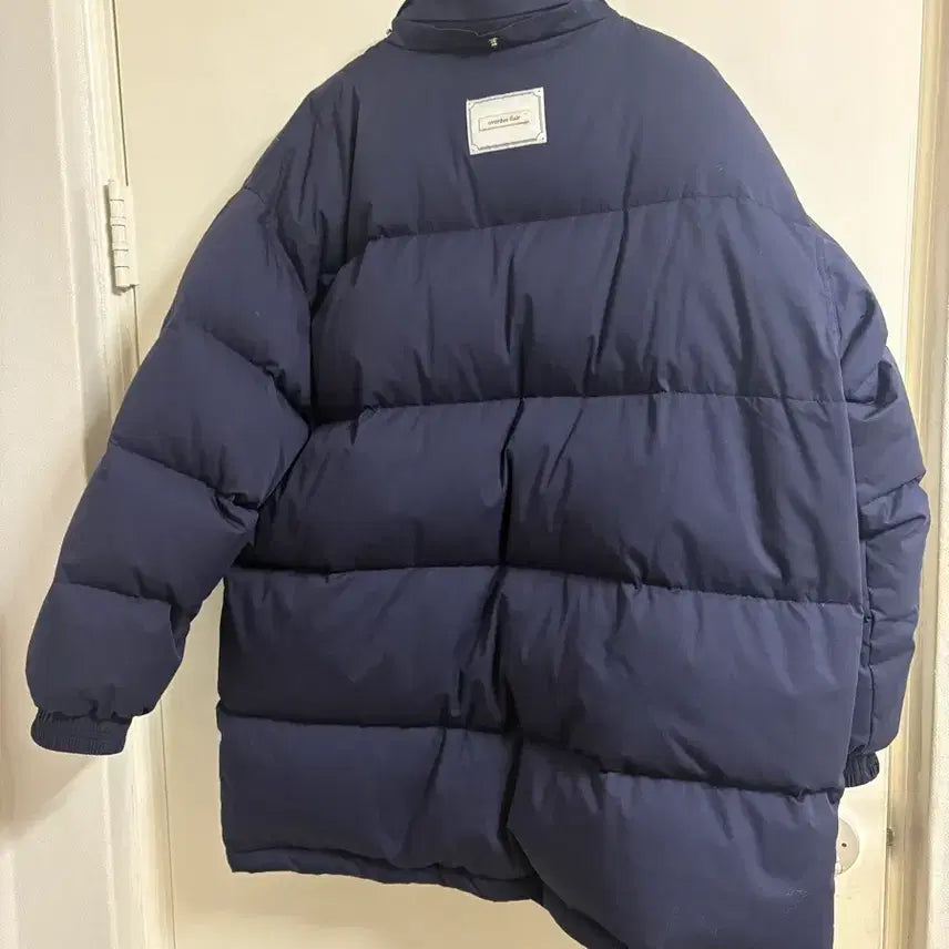 [BUNJANG] Overdue Flare Navy Duck Down Jacket / 오버듀플레어 네이비 덕다운 패딩