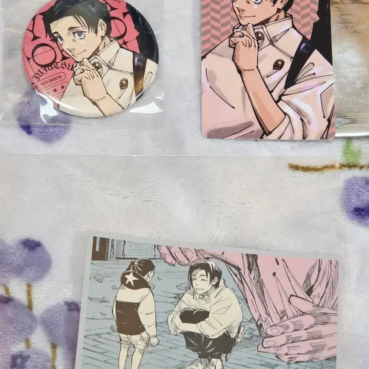 [BUNJANG] Jujutsu Kaisen Yuta Bundle Set Badge POB Card / [일괄] 주술회전 사멸회유 유타 뱃지 특전 카드 전시회 메모리얼 카드