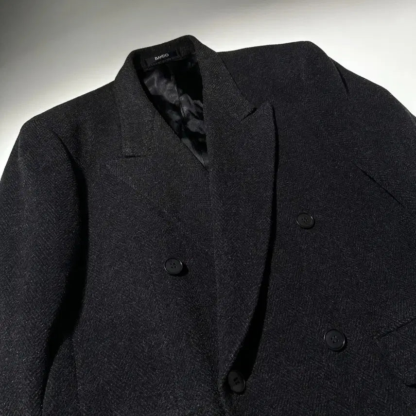[BUNJANG] Maestro Wool Herringbone Double Long Coat (L) / [L] 마에스트로 울 헤링본 더블 롱코트