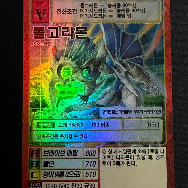 [BUNJANG] Digimon Dolgamon Card / 구 디지몬 카드 돌고라몬