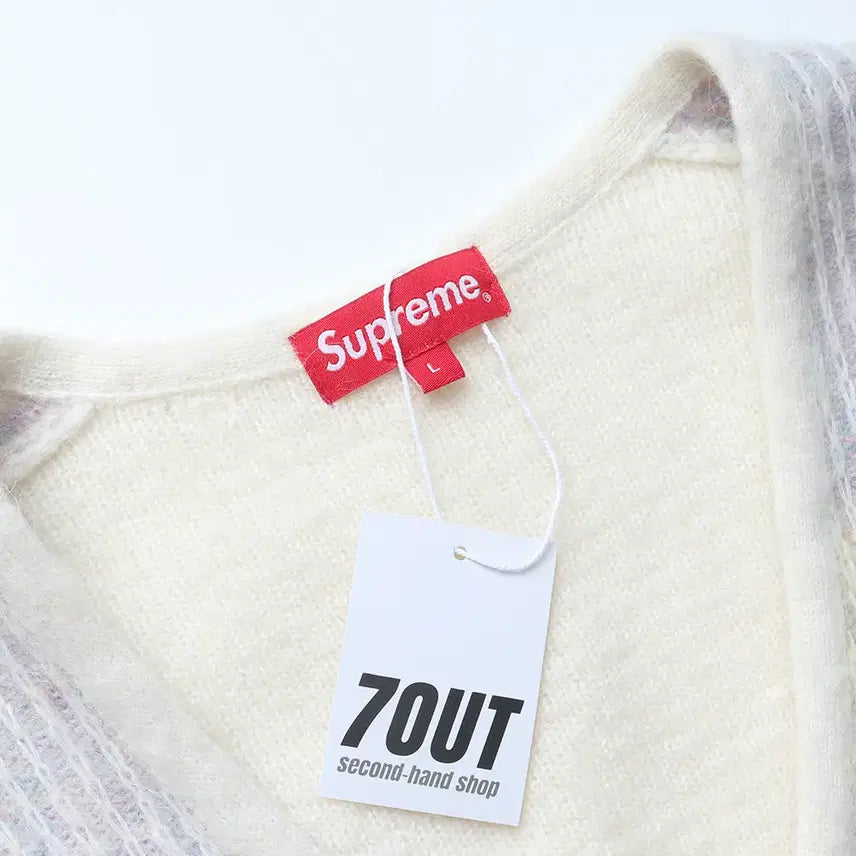 [BUNJANG] Supreme Brushed Grid Cardigan / Supreme 22SS Brushed Grid Cardigan