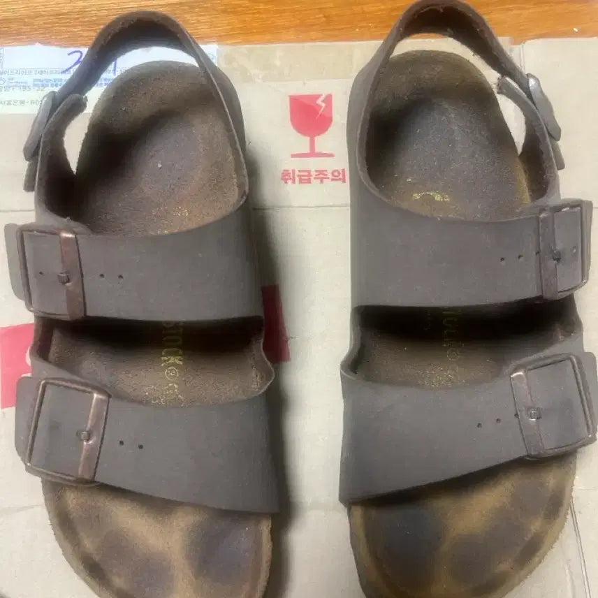 [BUNJANG] Birkenstock Milano Brown Sandals / 버켄스탁 밀라노 갈색 색상 245