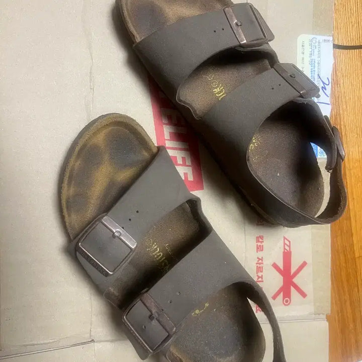 [BUNJANG] Birkenstock Milano Brown Sandals / 버켄스탁 밀라노 갈색 색상 245