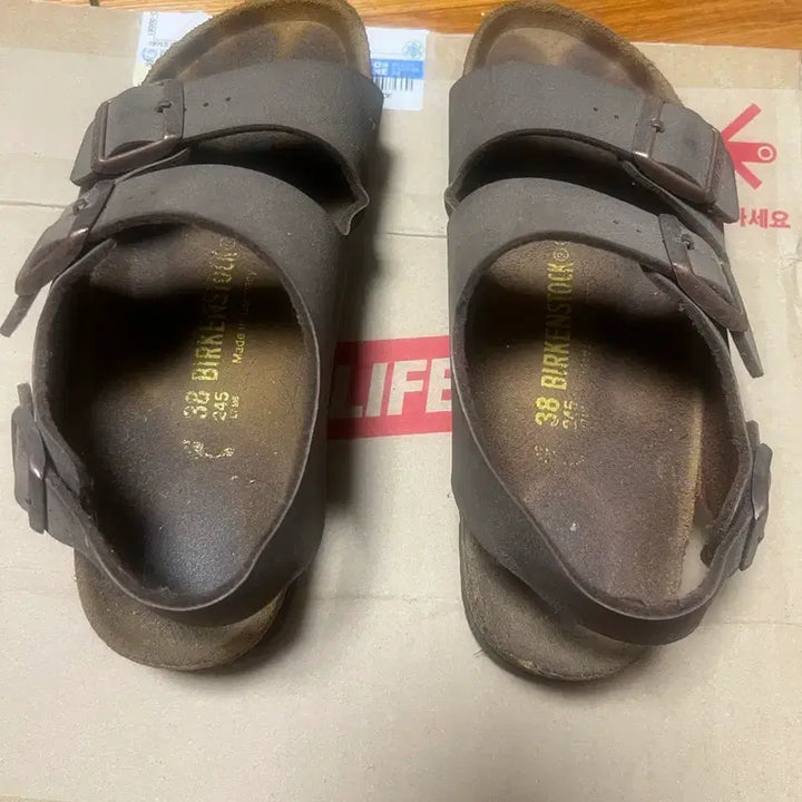 [BUNJANG] Birkenstock Milano Brown Sandals / 버켄스탁 밀라노 갈색 색상 245