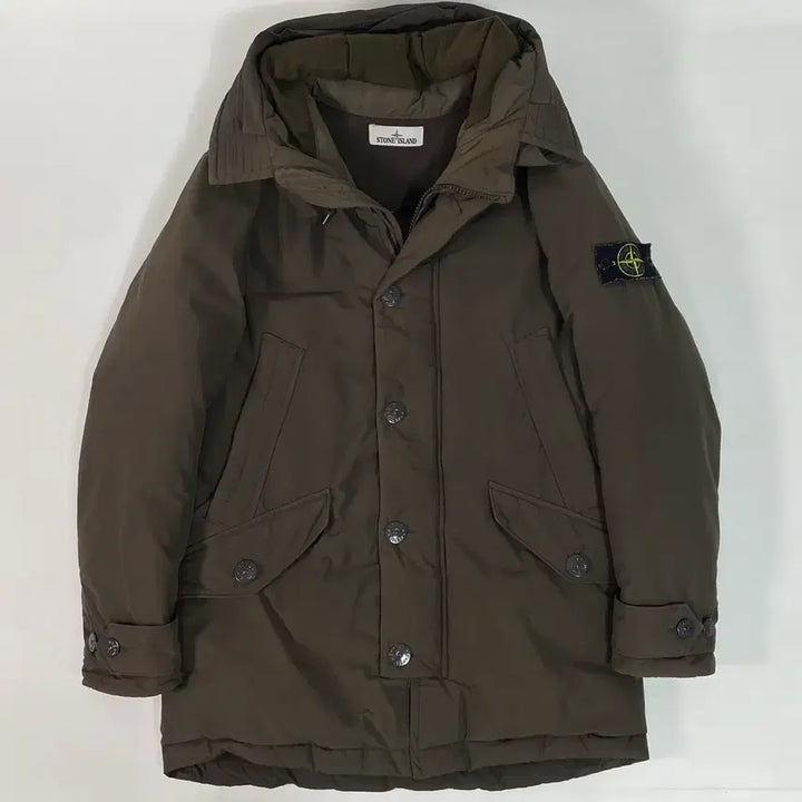 [BUNJANG] 18fw 스톤아일랜드 마이크로랩스 후드 다운패딩 (on.55) / 18fw 스톤아일랜드 마이크로랩스 후드 다운패딩 (on.55)