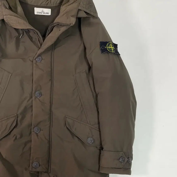 [BUNJANG] 18fw 스톤아일랜드 마이크로랩스 후드 다운패딩 (on.55) / 18fw 스톤아일랜드 마이크로랩스 후드 다운패딩 (on.55)