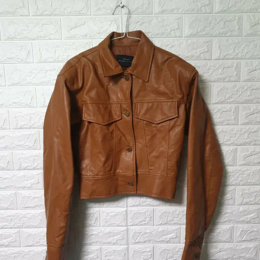 [BUNJANG] ABBEYLEE Cropped Leather Jacket / ABBEYLEE 크롭 레더자켓 판매합니다