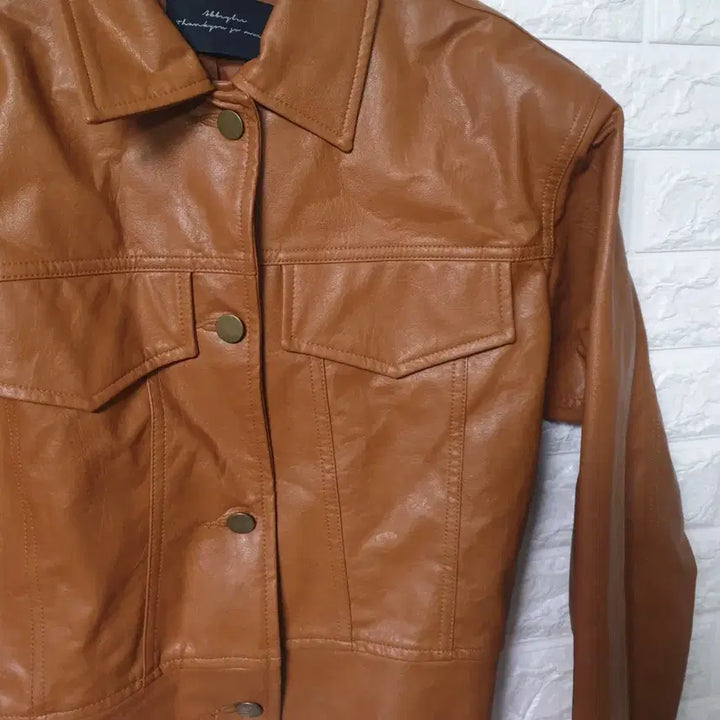 [BUNJANG] ABBEYLEE Cropped Leather Jacket / ABBEYLEE 크롭 레더자켓 판매합니다