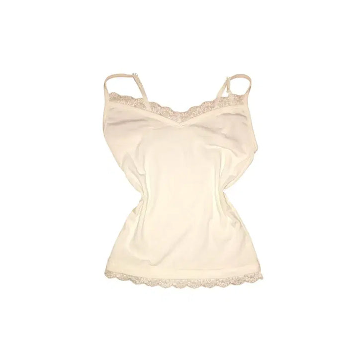 [BUNJANG] Vintage Lace V-Neck Sleeveless Top / vintage 슬리브리스 나시