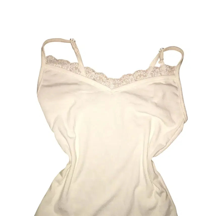 [BUNJANG] Vintage Lace V-Neck Sleeveless Top / vintage 슬리브리스 나시