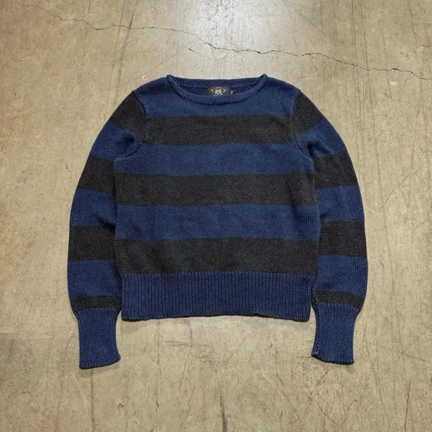 [BUNJANG] RRL Indigo Stripe Knit Sweater / RRL 인디고 스트라이프 니트