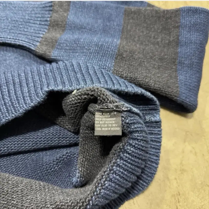[BUNJANG] RRL Indigo Stripe Knit Sweater / RRL 인디고 스트라이프 니트