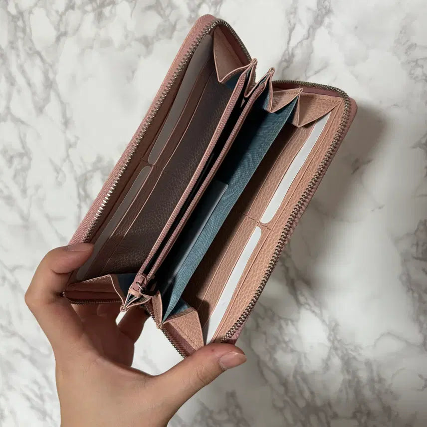 [BUNJANG] Gucci GG Marmont Pink Zip Long Wallet / [새상품] 구찌 GG 마몽 핑크 지퍼 장지갑