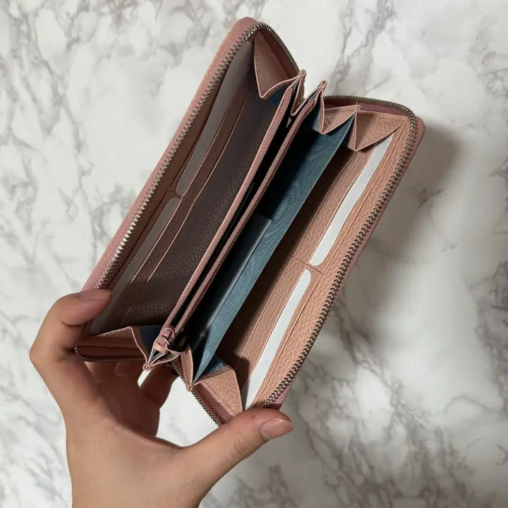 [BUNJANG] Gucci GG Marmont Pink Zip Long Wallet / [새상품] 구찌 GG 마몽 핑크 지퍼 장지갑