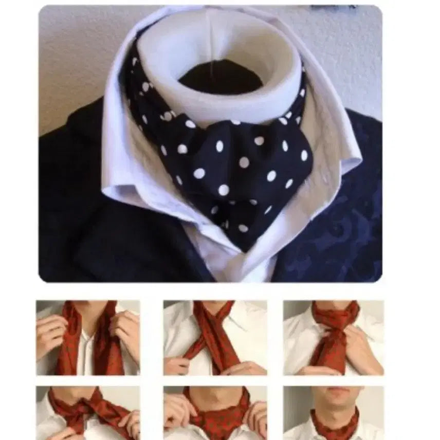 [BUNJANG] Wooyoungmi Solid Homme Paisley Ascot Tie / [미사용]우영미 솔리드 옴므 페이즐리 애스콧타이
