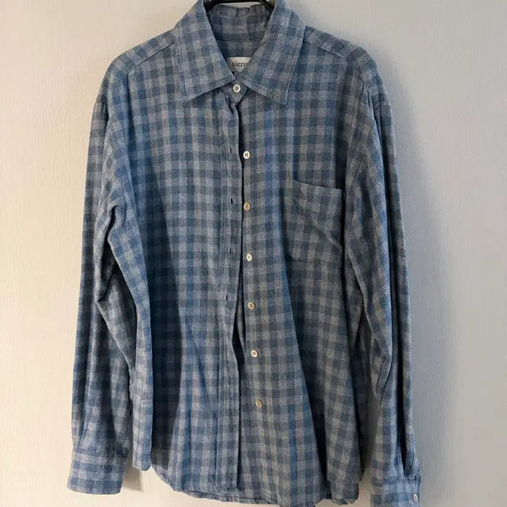 [BUNJANG] Sienne Blue Check Shirt / 시엔느 블루 체크 셔츠